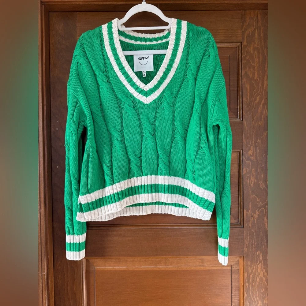 NWT Aerie Cable Knit Sweater ⛳️🎾 - Picture 3 of 5